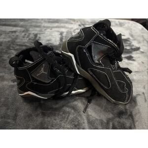 Nike Air Jordan Youth Size 8C Boys True Flight GS Black/Gray Suede 343797-011